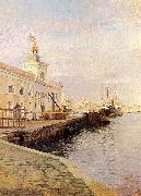 Julius L.Stewart View Of Venice Spain oil painting reproduction